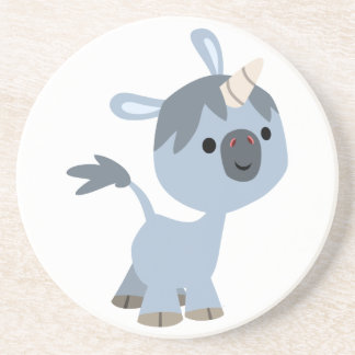En Grès Dessous de verre Unicorn Bébé Cartoon Joy
