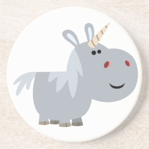 En Grès Dessous de verre Unicorn Carton Inscrutable