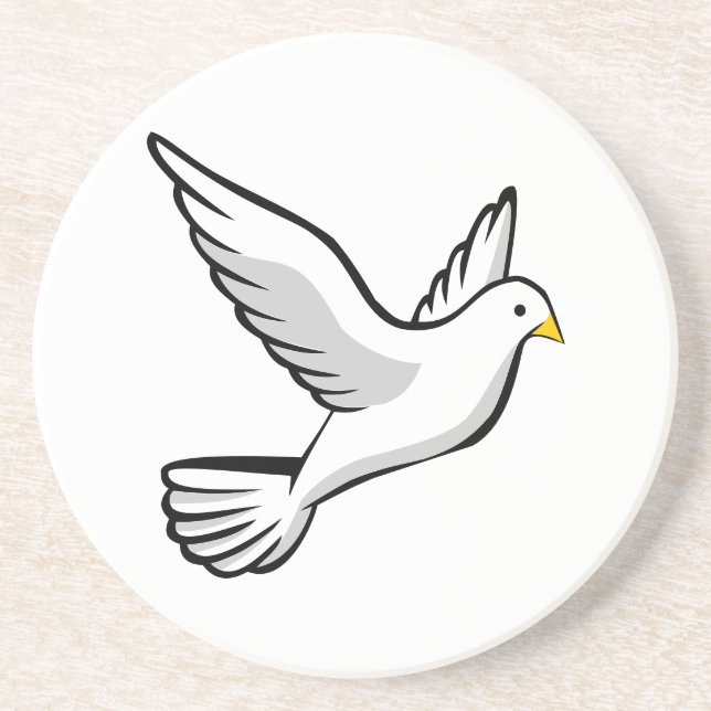 En Grès Dessous de verre Vector de colombe volant (Devant)