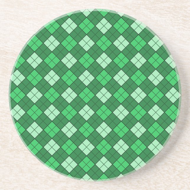 En Grès Dessous de verre vert (Devant)