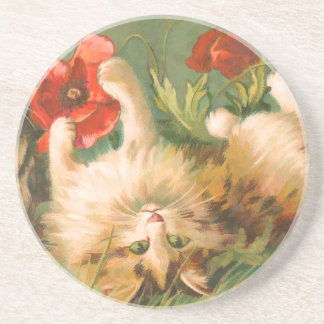 En Grès Dessous de verre Vintage pour animaux de compagnie