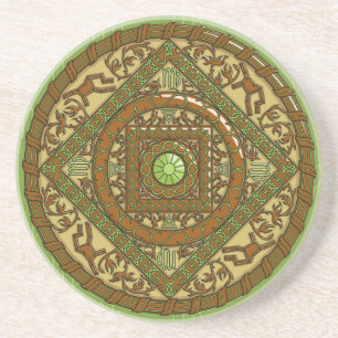 En Grès Dessous de verre Virgo Mandala