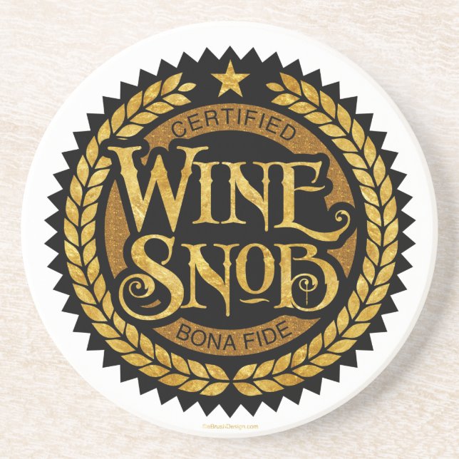 En Grès Dessous de verre Wine Snob (Devant)