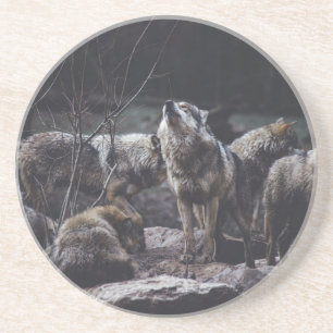 En Grès Dessous de verre Wolf Pack