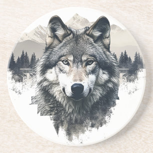 En Grès Dessous de verre Wolf Sandstone