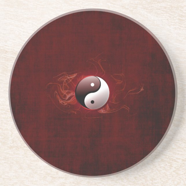 En Grès dessous de verre yin yang (Devant)