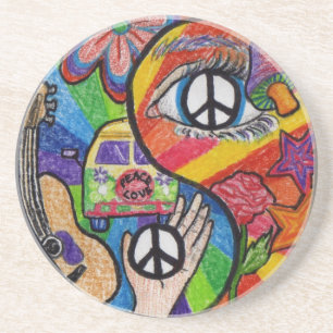 En Grès Dessous de verre Yin Yang
