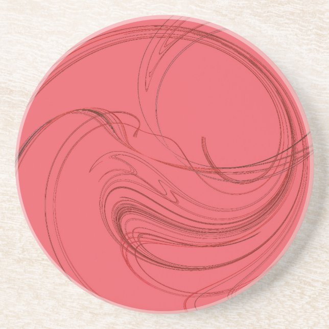 En Grès Divers série-4— Dessous de verre rose 1 de (Devant)