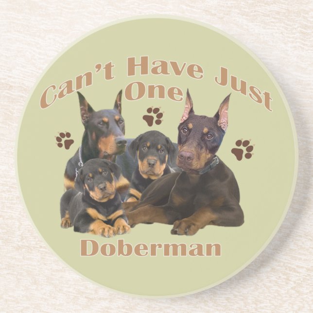 En Grès Doberman ne peut pas avoir qu'un Dessous de verre (Devant)