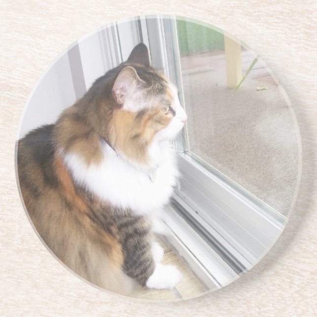 En Grès Dolly le Dessous de verre de chat (Devant)