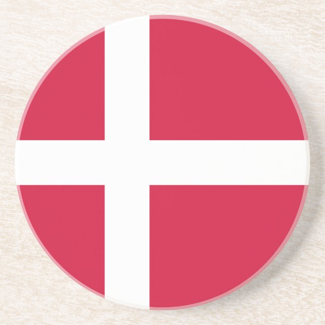 En Grès Drapeau du Danemark Dessous de verre (Devant)