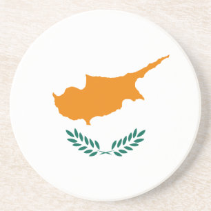 En Grès Drapeau du Dessous de verre de Chypre