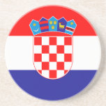 En Grès Drapeau du Dessous de verre de Croatie<br><div class="desc">Drapeau du Dessous de verre de Croatie</div>
