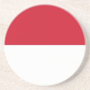 En Grès Drapeau du Dessous de verre de Monaco