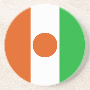 En Grès Drapeau du Dessous de verre du Niger
