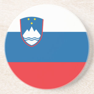 En Grès Drapeau du Dessous de verre Slovénie