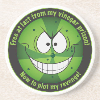 En Grès Drôle Pickle Evil Super Villain Dessous de verre