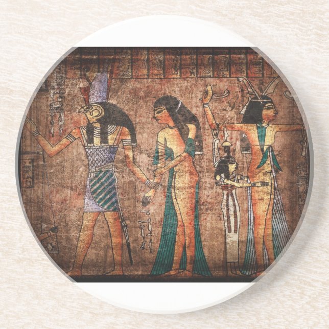 En Grès Égypte ancienne 4 Dessous de verre (Devant)