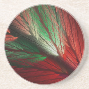 En Grès Feather Series-2 : Dessous de verre coloré 1 de co