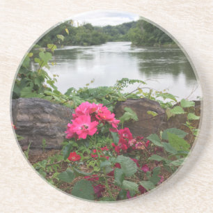 En Grès Fleur par les dessous de verre de rivière
