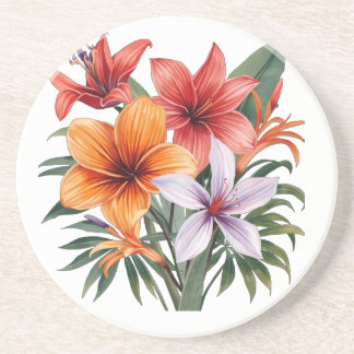 En Grès Fleurs Exotiques – Dessous de verre