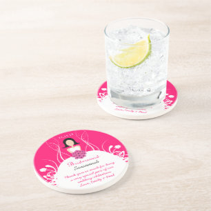 En Grès Fuchsia Mariage Gown Dessous de verre