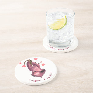 En Grès Funny Romantic Sloth Smile Dessous de verre