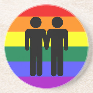 En Grès Garçon + Dessous de verre d'arc-en-ciel de garço