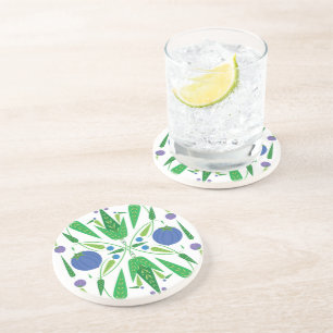 En Grès Gardien Du Dessous de verre De Sandstone De Bleuet