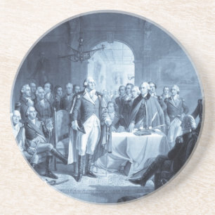 En Grès George Washington et son dessous de verre général