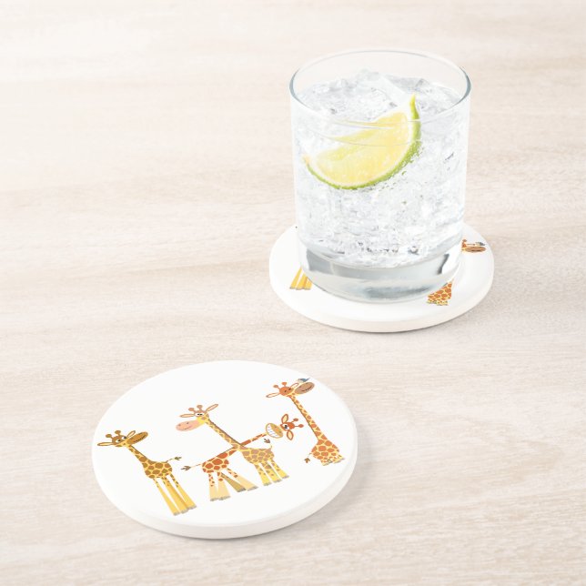 En Grès Giraffes de Dessin : Le Dessous de verre des Troup (Côté)