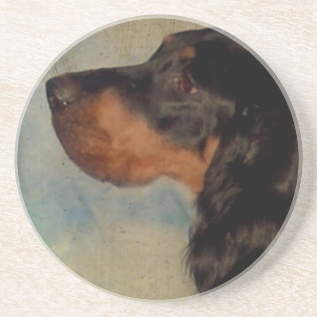 En Grès Gordon Setter Sandstone Dessous de verre (Devant)