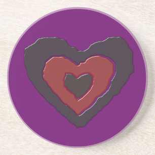 En Grès Gothique Melting Love Dessous de verre de coeur