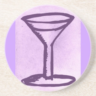 EN GRÈS GRANDS DESSOUS DE VERRE D'IMPRESSION DE MARTINI