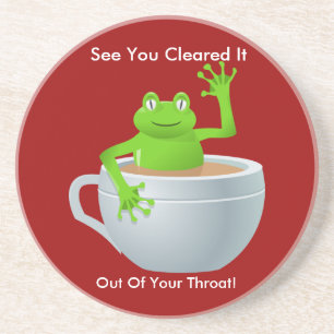 En Grès Grenouille De Votre Dessous de verre Throat