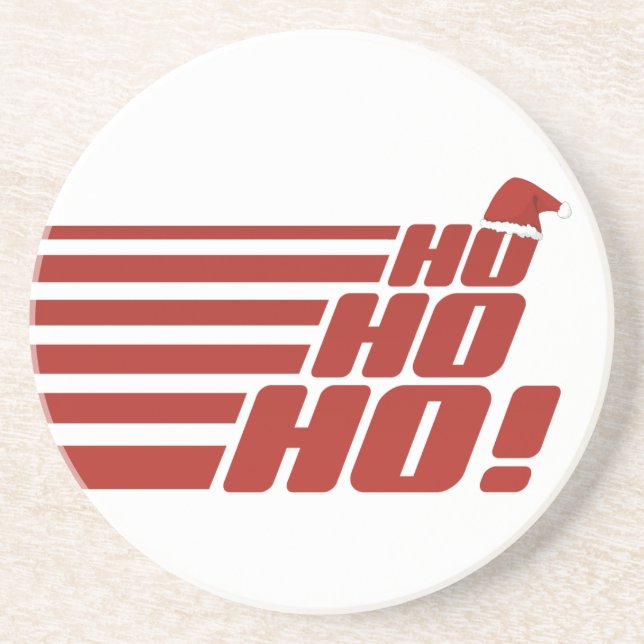 En Grès Ho Ho Ho dessous de verre personnalisé (Devant)