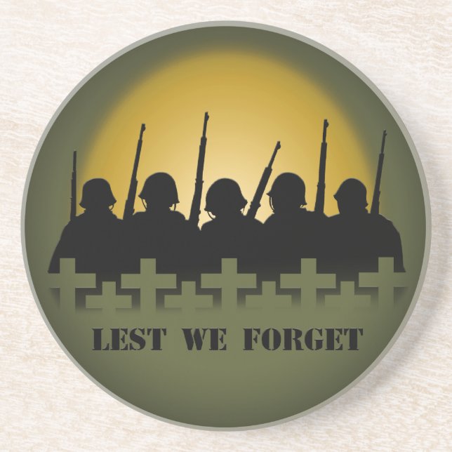 En Grès Hommage au soldat Dessous de verre de peur d'oubli (Devant)