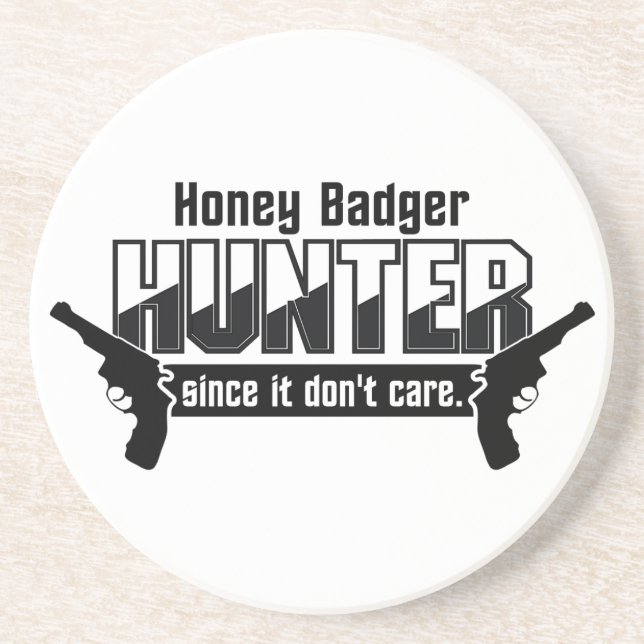 En Grès Honey Badger Hunter dessous de verre (Devant)