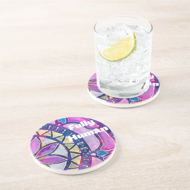 En Grès HWJ Dessous de verre pleinement humain (Côté)