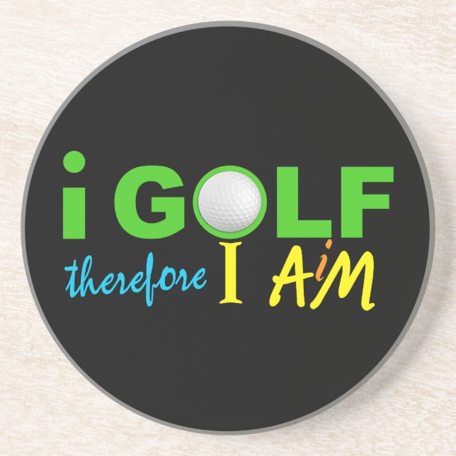 EN GRÈS I DESSOUS DE VERRE DE GOLF (Devant)