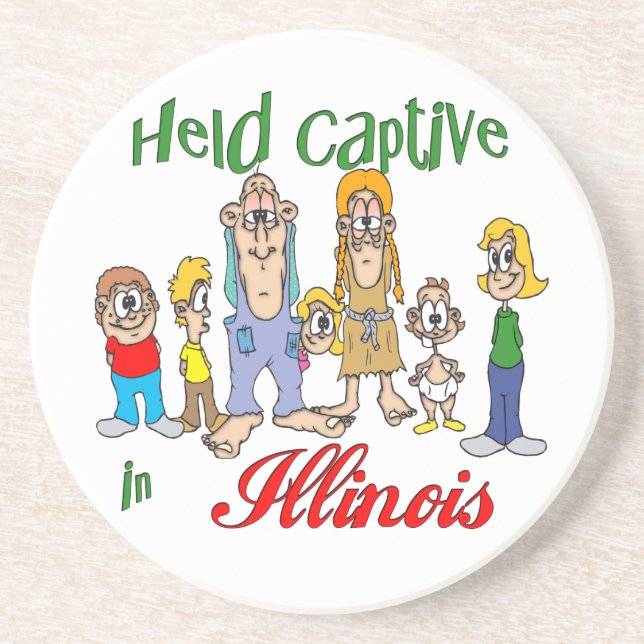 En Grès Illinois Funny Trailer Park Dessous de verre Sands (Devant)