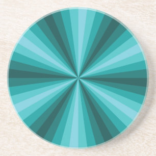 En Grès Illusion d'optique Dessous de verre Aqua