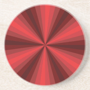 En Grès Illusion d'optique dessous de verre rouge