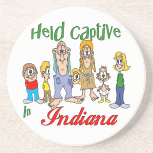 En Grès Indiana Funny Trailer Park Dessous de verre Sandst