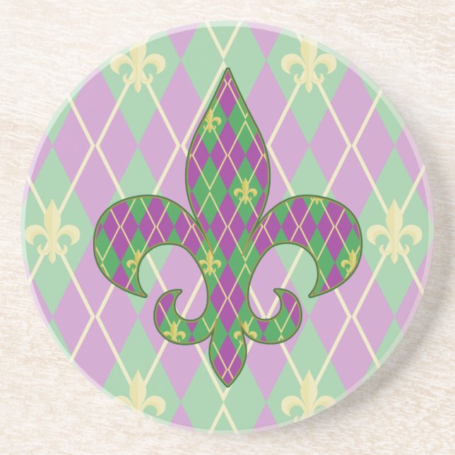 En Grès Jacquard Carnaval Dessous de verre Sandstone (Devant)