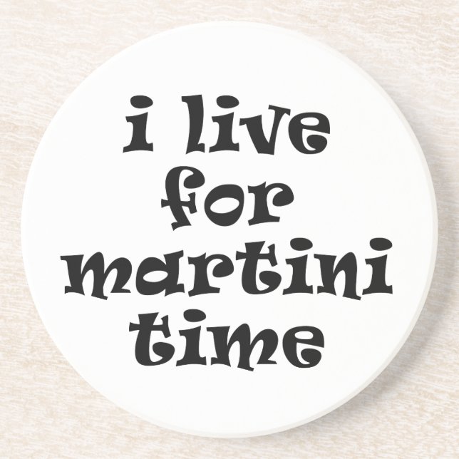 En Grès J'adore le dessous de verre Martini Time (Devant)