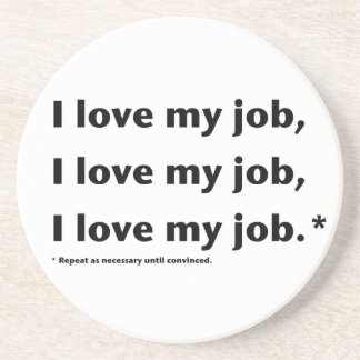 En Grès J'aime mes dessous de verre de Job*