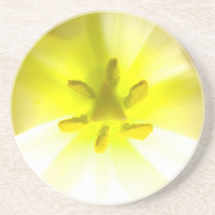 En Grès Jaune clair à l'intérieur d'un Dessous de verre de