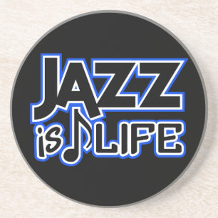 En Grès JAZZ IS LIFE dessous de verre personnalisé