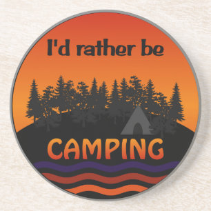 En Grès Je préférerais être dessous de verre de camping